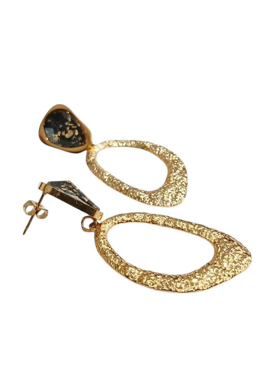 Kalliopi Silver Gold Plated Steel Stud Earrings