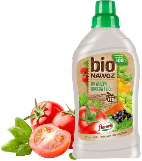 Îngrășământ Lichid Florovit Legume Fructe Plante Aromatice Natural Bio 1 L Organic