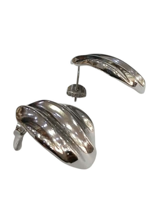 Kalliopi Silver Ohrringe Stecknadelverschluss aus Stahl