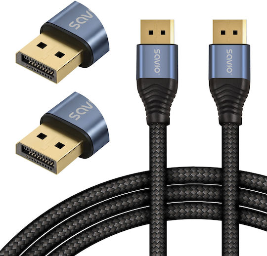 Savio Cable DisplayPort Male - DisplayPort Male 2m Black