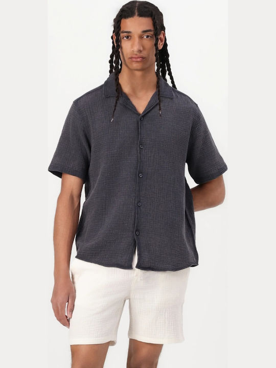 Short Sleeve Shirt in Regular Fit Dark Grey