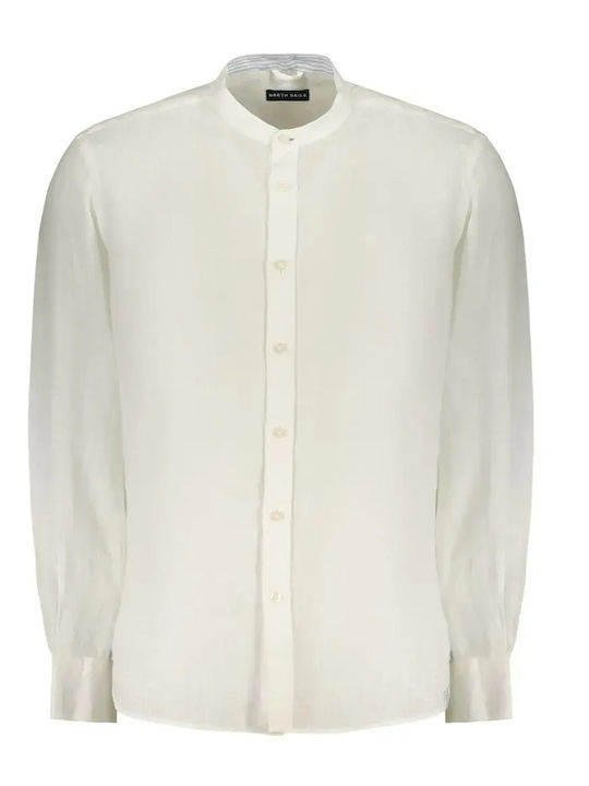 Long Sleeve Linen Shirt White
