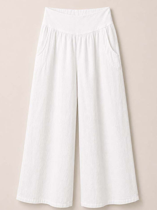 Women's Linen Pantaloons White