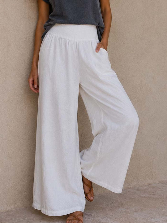 Women's Linen Pantaloons White