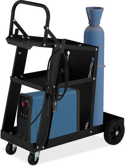 Relaxdays Schweißwagen Griff Schwarz 88x71x40 cm