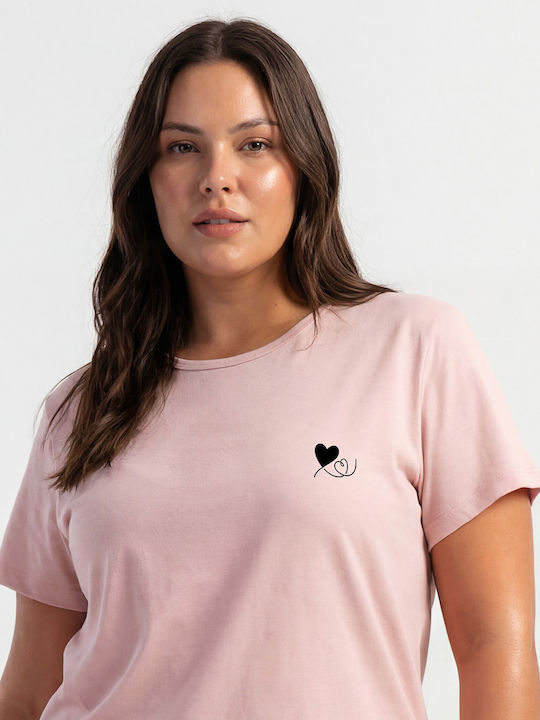 Vienetta Secret Vienetta Secret Damen Schlafanzug Set Sommer Rosa