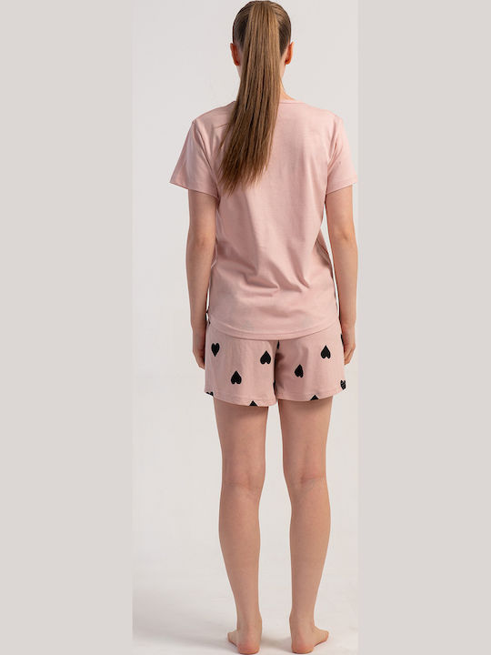 Vienetta Secret Summer Women's Pink Pyjama Set