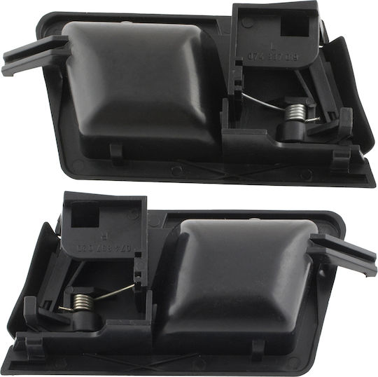 Vw T4 Transporter Black Inner Door Handle Left + Right 2 Pcs Set