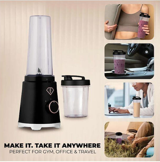Berlinger Haus Fashion TV Blender with Stainless Steel Jug 300 ml 300W Black