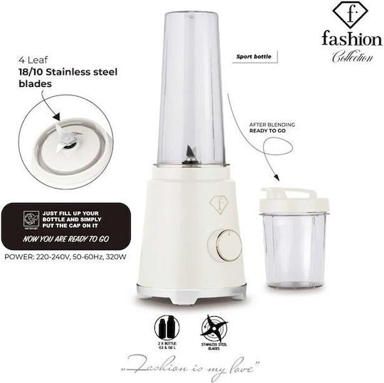 Berlinger Haus Fashion TV Blender with Plastic Jug 300 ml 300W White