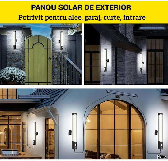 Lampa Solară de Perete cu Senzor de Mișcare și Telecomandă IP65