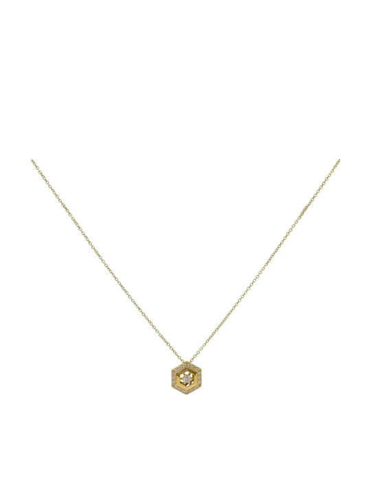 Colier Din Aur Galben 9 Carate Cu Zircon Colier Din Aur Galben 9 Carate Cu Zircon