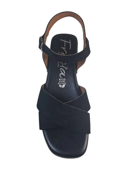 Leather Black Sandals -484-01-Black