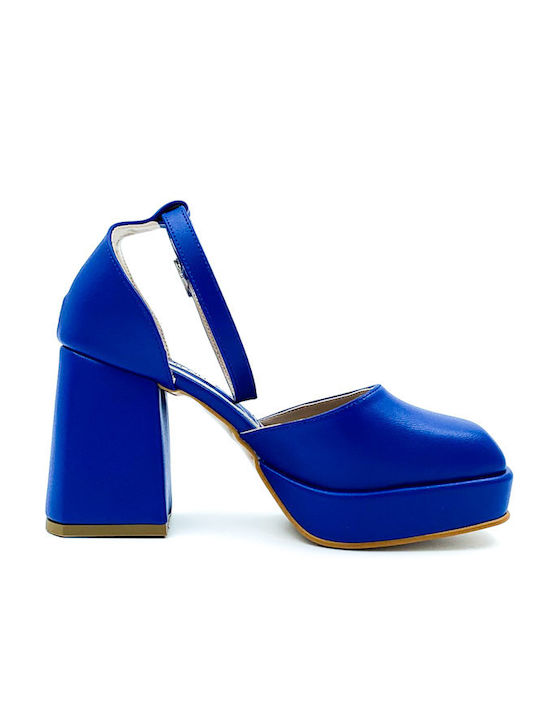 Sandale Elegante Damă De Piele Albastre