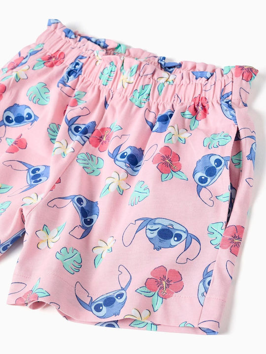 Kids Set With Shorts Summer 2 Pieces Light Pink