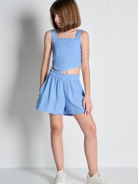 Kids Set with Shorts Summer 2pcs Light Blue