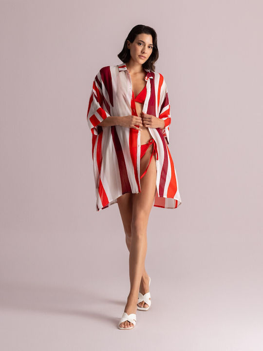 Women's Shirt Red Striped