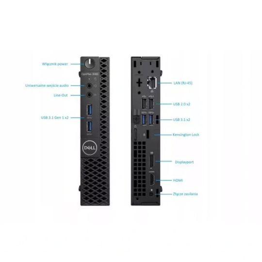 Dell Optiplex 3060 Refurbished Grade A (Core i3-8100T/8GB/256GB SSD/W11 Pro)