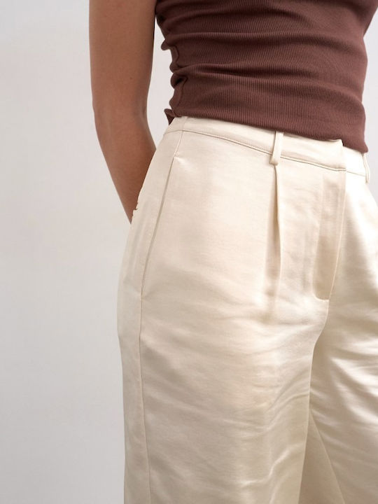 Women's High Waist Shorts Beige