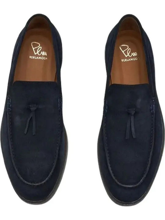 Suede Ανδρικά Μοκασίνια σε Μπλε Χρώμα