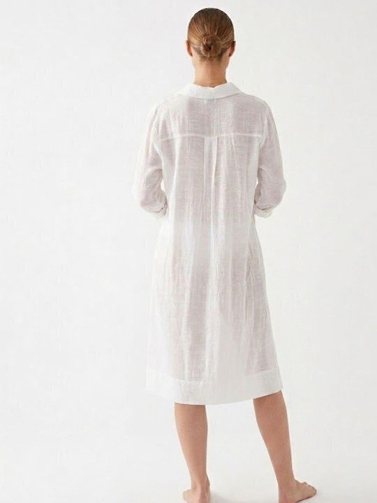 Soccus Γυναικείο Καφτάνι Παραλίας Off White