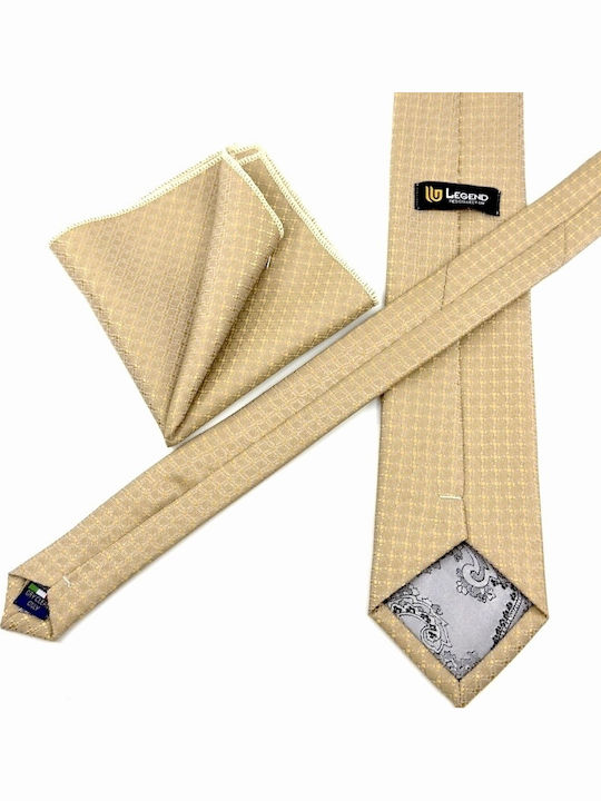 Legend Accessories Set Cravate Bărbați Mătase Tipărită În Culoare Aurie
