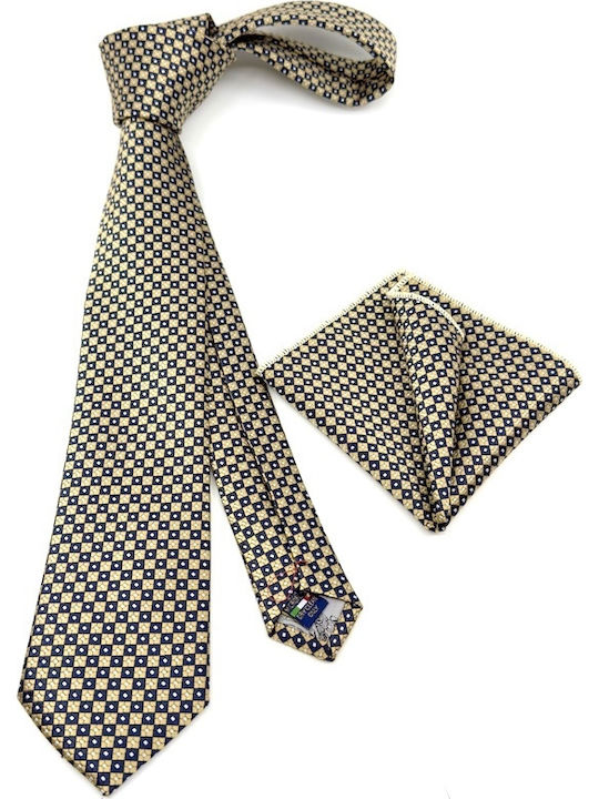 Legend Accessories Set Cravate Bărbați Mătase Tipărită În Culoare Aurie Legend Accessories Set Cravate Bărbați Mătase Tipărită În Culoare Aurie
