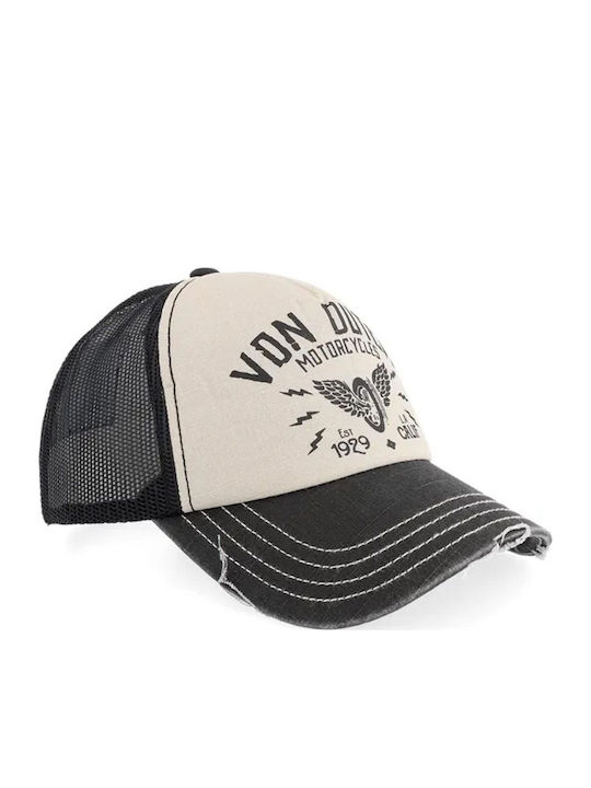 Von Dutch Ανδρικο Καπελο Trucker Μπεζ Γκρι Vd 0 Cas1 Crew2 B-gris