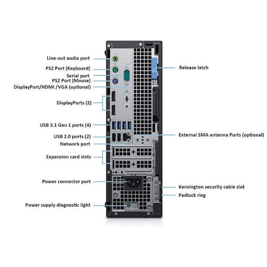 Dell Optiplex 7070 Sff Refurbished Grade A (Core i5-9500/16GB/256GB SSD/W11 Pro)