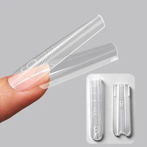 Global Fashion False Nail Tips Transparent 240 Pieces 95554