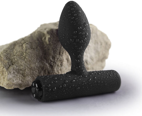 Rocks Off Slim Anal Plug with Vibration Black