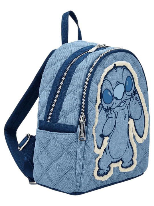 Loungefly Kids Blue Denim Mini Backpack Disney Stitch