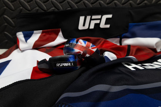 Маска Opro Instant Custom Fit Mouthguard UFC Fighter Aspinall Черно Червено Бяло