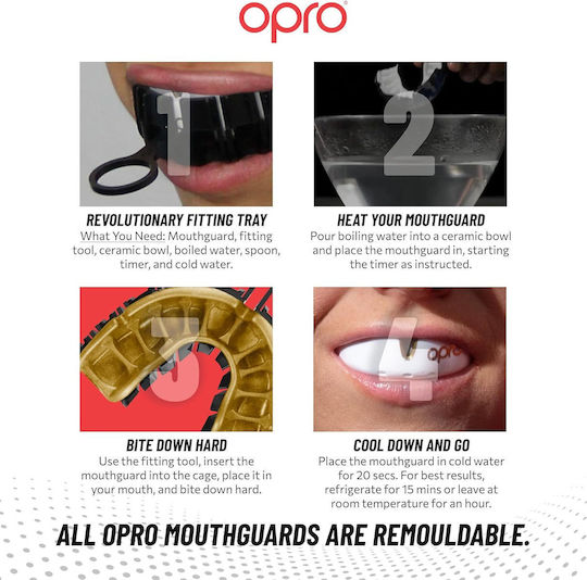 Mouthguards Opro UFC Silver Level Mouthguard Red Black Junior