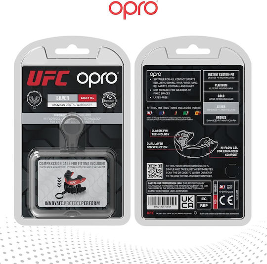 Mouthguards Opro UFC Silver Level Mouthguard Red Black Junior