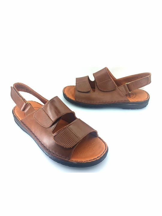 Leder Herrensandalen in Schwarz Farbe