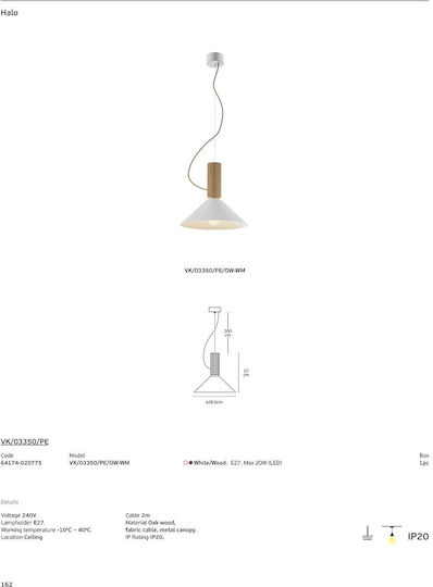 VK Lighting Deckenleuchte Weiß