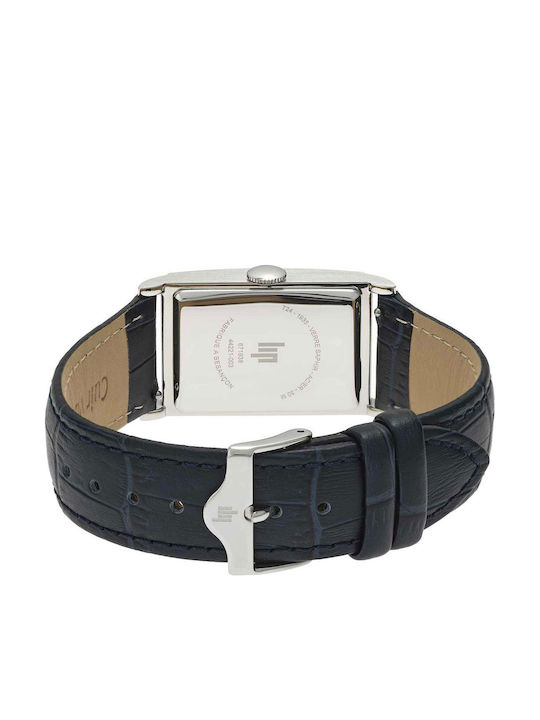 Lip Watches Womens Battery Watch With Blue Leather Strap