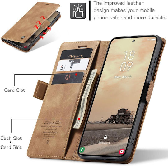 Caseme 013 Samsung Galaxy S26 Ultra 5g Retro Leather Book Case Brown