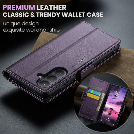 Caseme 023 Samsung Galaxy S26 5g Rfid Θήκη Πορτοφόλι Δερμάτινη –purple