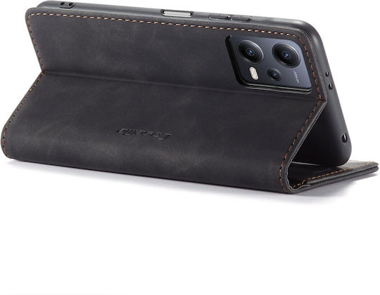 Caseme 013 Xiaomi Redmi Note 12 5g Xiaomi Poco X5 5g Retro Leather Θήκη Βιβλίο Black
