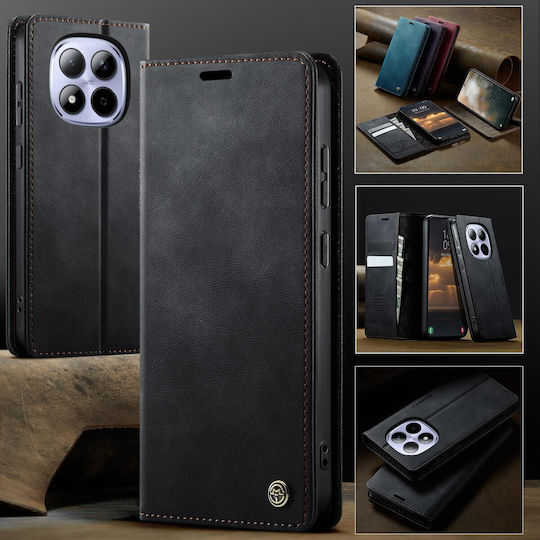 Caseme 033 Xiaomi Redmi Note 15 Pro 5g Rfid Retro Θήκη Βιβλίο Δερμάτινη –black