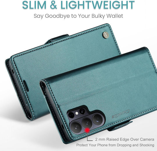 Caseme 023 Samsung Galaxy S26 Ultra 5g Rfid Wallet Synthetic Leather Case Green
