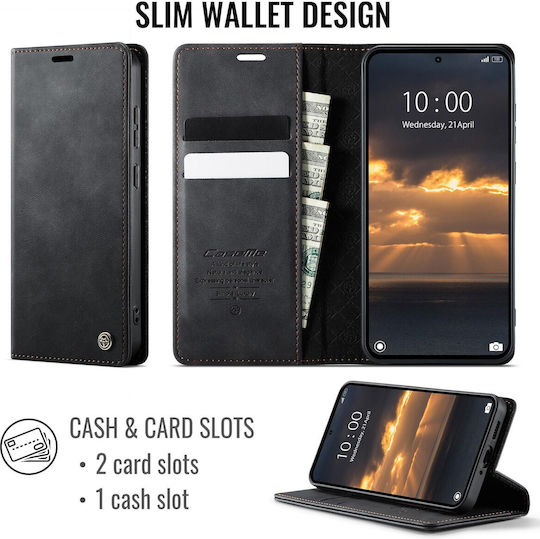 Caseme 033 Xiaomi Redmi Note 15 Pro Plus 5g/poco M8 Pro 5g Rfid Retro Θήκη Βιβλίο Δερμάτινη Black