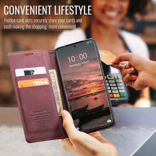 Caseme 013 Xiaomi Redmi Note 15 4g/5g Retro Leather Θήκη Βιβλίο Red