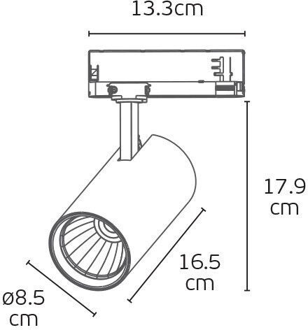 VK Lighting LED Φυσικό Λευκό Σποτ σε Λευκό Χρώμα