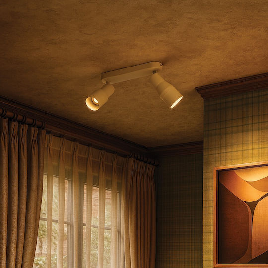 VK Lighting Doppel-Spot in Beigem Farb