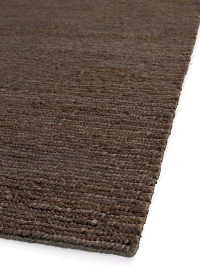 Royal Carpet Handgefertigter Sommer Teppich aus Jute 200x300cm Anthrazit