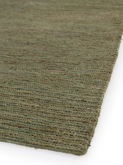 Royal Carpet Wohnzimmer Teppich Handgefertigt Sommer aus Jute 200x300cm Salbeigrün