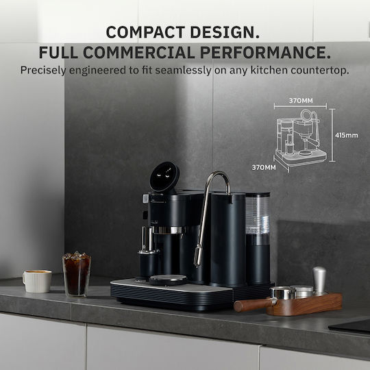 Meraki Automatic Espresso Machine 1600W 9bar Pressure with Grinder Black